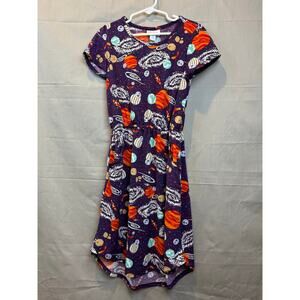 Lularoe Girl's Purple Galaxy Print Dress, Size 10